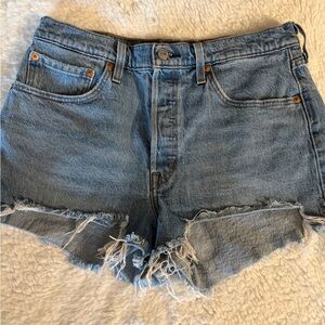 Levi’s 501 Light Blue Denim Jean Shorts